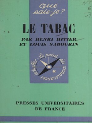 cover image of Le tabac
